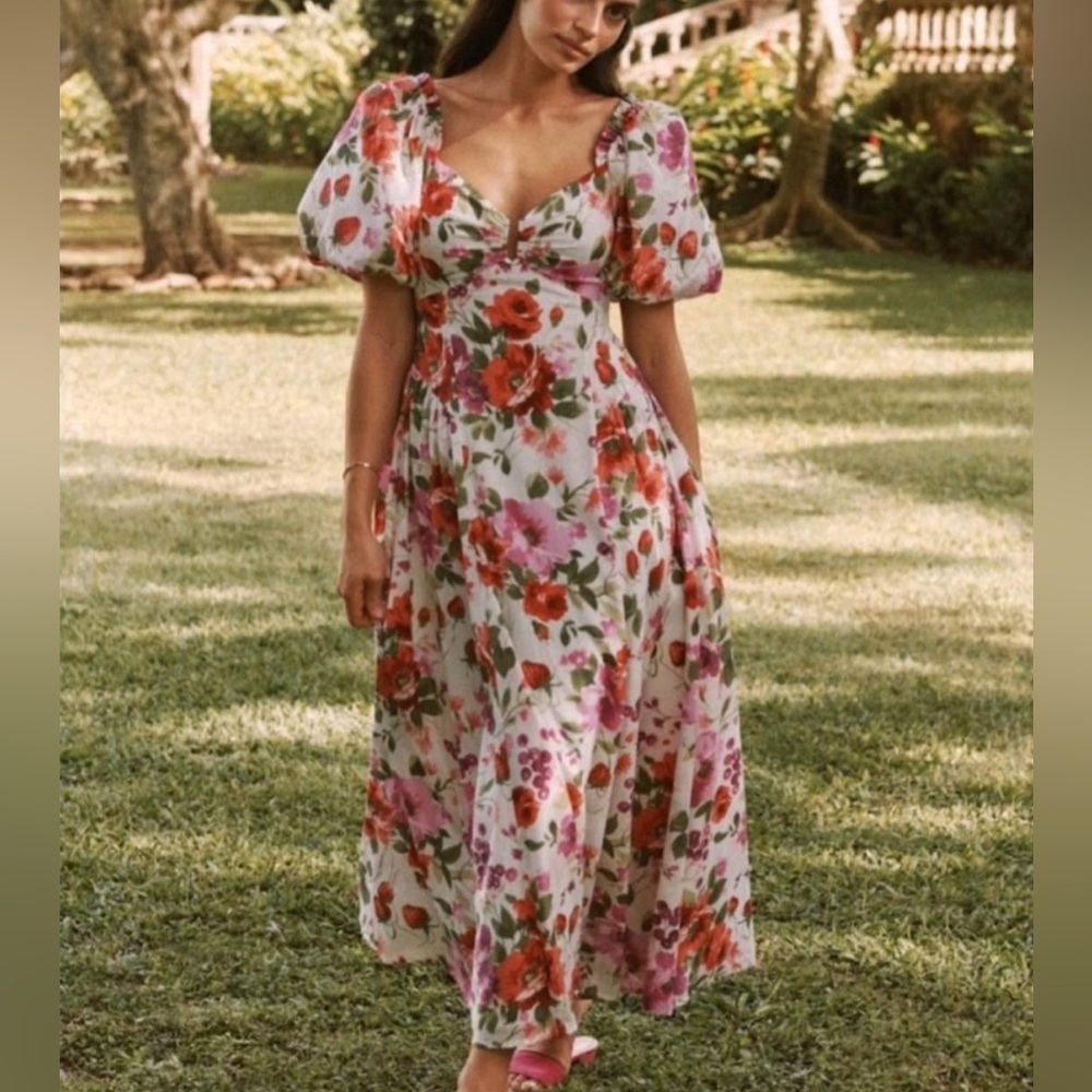 Abercrombie & Fitch Tie Back Maxi Dress